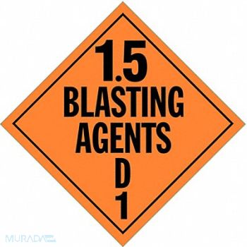 STRANCO INC DOT Container Placard 10-3/4 Label W, 9WXG4