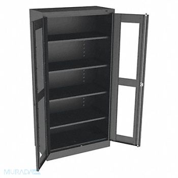 TENNSCO Storage Cabinet 72 x36 x18 Black 4Shlv, 8ZFF6