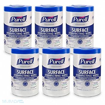 PURELL Surface Disinfecting Wipes 110 ct PK6, 800D08