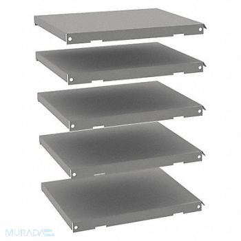 TENNSCO Shelves Letter Size Gray PK5, 9DU19