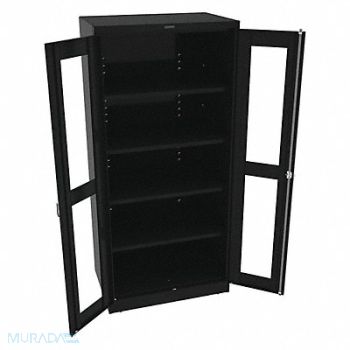 TENNSCO Storage Cabinet 78 x36 x24 Black 4Shlv, 9EWH3