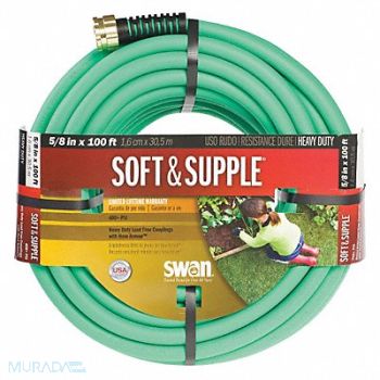 SWAN Water Hose Ruber/PVC 5/8 ID 100 ft L, 313G66