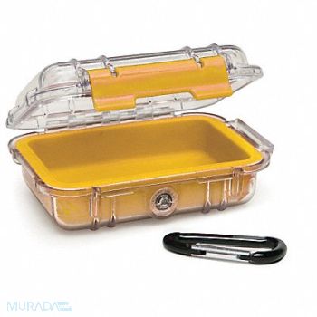 PELICAN Micro Case Yellow 5.88 x 4.06 x 2.12 In, 9F384
