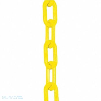 MR. CHAIN E1222 Plastic Chain 2 In x 100 ft Yellow, 9JD57