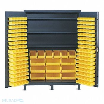 VARI-TUFF Bin Cab 84 x60 x24 SmkGry 185YlwBns, 9LA88