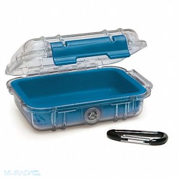 PELICAN Micro Case Blue 5.88 x 4.06 x 2.12 In, 9LDE4