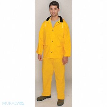 MIK Rain Suit Jacket/Bib Unrated Yellow 2XL, 8XEA2