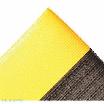 NOTRAX Antifatigue Mat Black YllwBrdr 2ft.x6ft., 9NKJ3