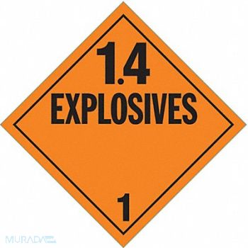 STRANCO INC DOT Container Placard 10-3/4 W PK10, 9P250