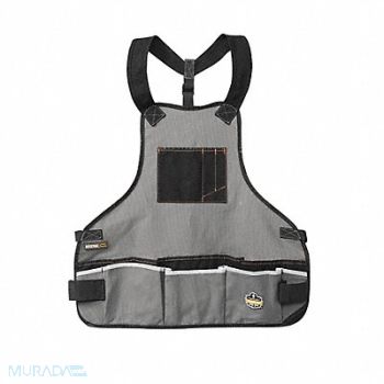 ERGODYNE Tool Apron Gray Cotton 28 in to 52 in, 9PZN9