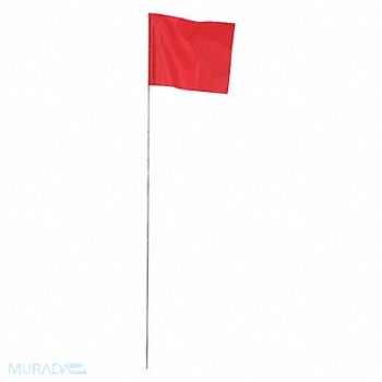 PRESCO PRODUCTS CO E9261 Marking Flag Red Blank PVC PK100, 9RWX7
