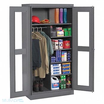 TENNSCO Combo Wardrobe Cab 72 H 36 W Medium Gray, 9T092