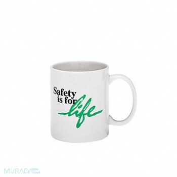 QUALITY RESOURCE GROUP Coffee Mug Safety For Life White 11oz, 9TDW2