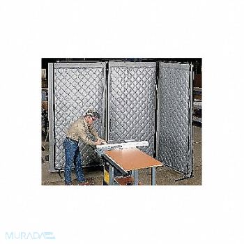 SINGER SAFETY Acoustic Screen Modular Gray 4-1/2 x8ft., 9TXL9