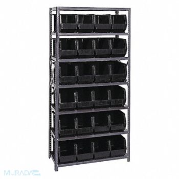 QUANTUM STORAGE SYSTEMS E1503 Bin Shlvng 18inx75inx36in Black, 9U507