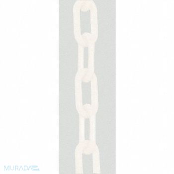 MR. CHAIN E1221 Plastic Chain 1-1/2 In x 100 ft White, 9UDU8