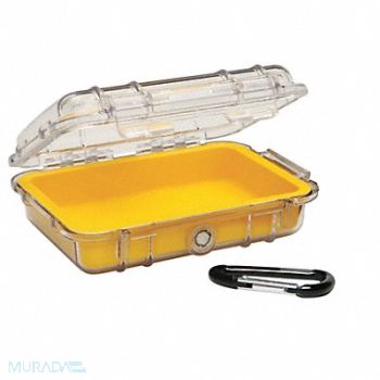 PELICAN Micro Case Yellow 6.82 x 4.75 x 2.12 In, 9W485