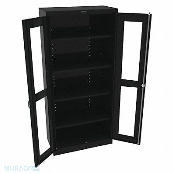 TENNSCO Storage Cabinet 78 x36 x18 Black 4Shlv, 9WF09