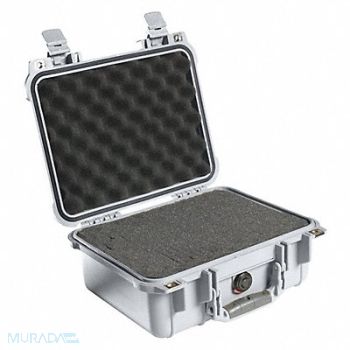 PELICAN F0968 Protective Case 4 in Double Throw Silver, 9WJP8