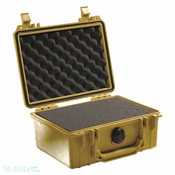 PELICAN Protective Case Yellow 9.12x7.56x4.37 In, 9WKF8
