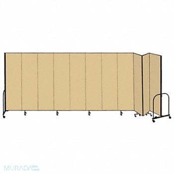 SCREENFLEX F1904 Partition 20 Ft 5 In Wx7 Ft 4 In H Beige, 9WL78