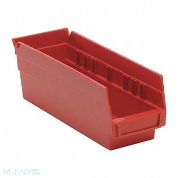 QUANTUM STORAGE SYSTEMS F0613 Shelf Bin Red Polypropylene 4 in, 9WU23