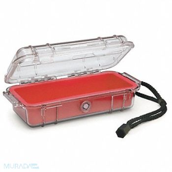 PELICAN Micro Case Red 7.50 x 3.87 x 2.43 In, 9WX58