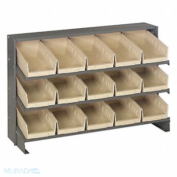 QUANTUM STORAGE SYSTEMS E1541 Bench Pick Rack 12x21x36in Ivory, 9WXE6