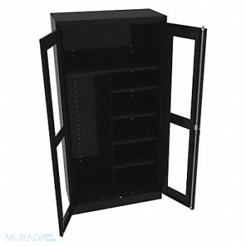 TENNSCO Storage Cabinet 72 x36 x18 Black 5Shlv, 9WYT4