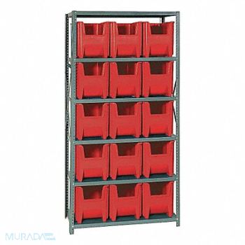 QUANTUM STORAGE SYSTEMS E1494 Bin Shlvng 18inx75inx36in Red, 9WYW7