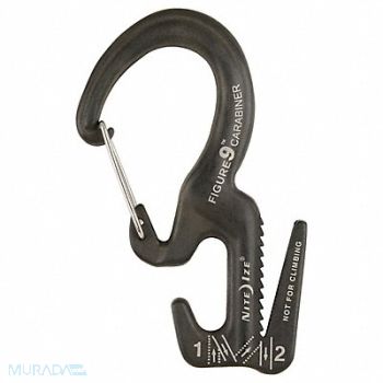 NITE IZE Carabiner Clip/Rope Tightener 4-1/2 In., 2EVJ7
