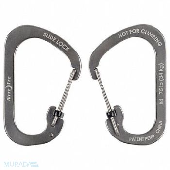 NITE IZE Locking Carabiner Clip 2 in x 3-3/32 in, 34GN74