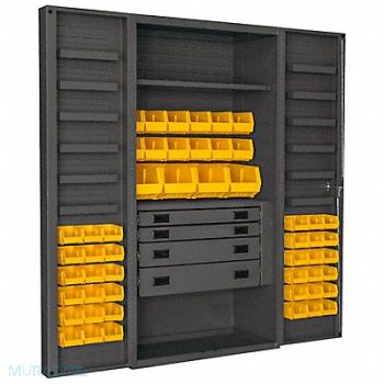 DURHAM MFG K4933 Bin Cabinet Gray 72 x36 x24 52YllwBns, 1UBK2