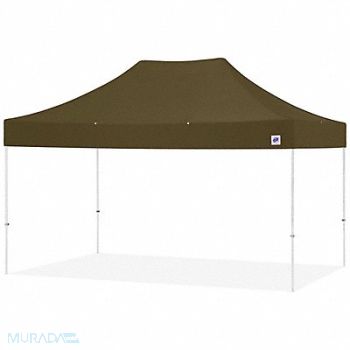 E-Z UP Portable Shelter Green 10 ft W 15 ft L, 800HZ9