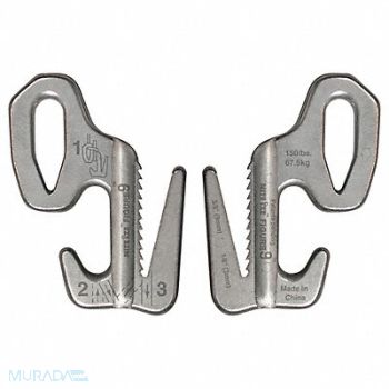 NITE IZE Rope Tightener 3-1/2 in Aluminum Silver, 2EVH7
