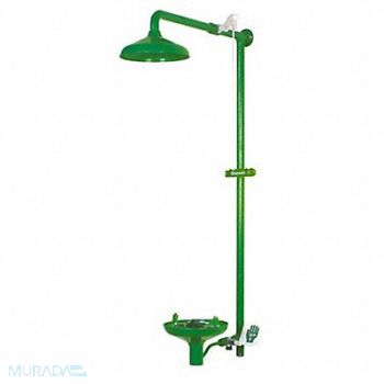 HUGHES SAFETY Drench Shwr w/Face-Eyewash 49.2inx10.6in, 34RT87