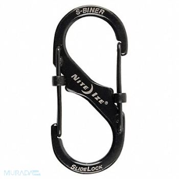 NITE IZE Locking Carabiner 2 in Steel Black, 23PF84