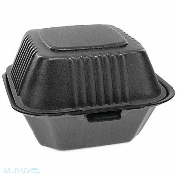 PACTIV Disp Carry-Out Ctnr 60 oz Black PK504, 799M29