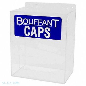 BRADY Bouffant Dispenser Arcylic Clear, 3MTW8