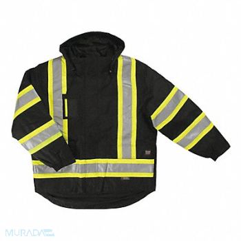 TOUGH DUCK Sfty Insulated 5-In-1 Parka 2XL Tall Blk, 30WT30