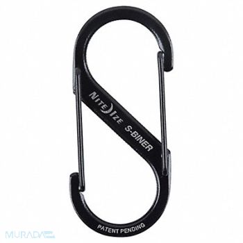 NITE IZE Double Gated Carabiner 2 in Black, 2EVK5