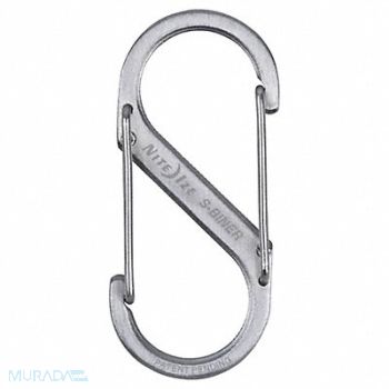 NITE IZE Double Gated Carabiner 2 in Silver, 2EVK7