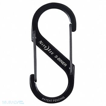 NITE IZE Double Gated Carabiner 2-5/8 in Black, 2EVK8