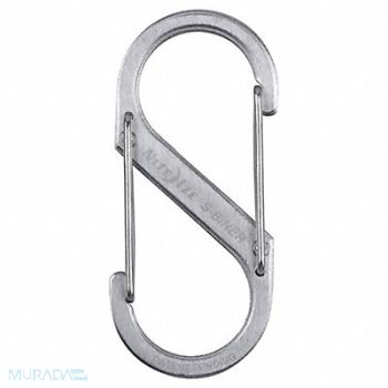 NITE IZE Double Gated Carabiner 2-5/8 in Silver, 2EVL1