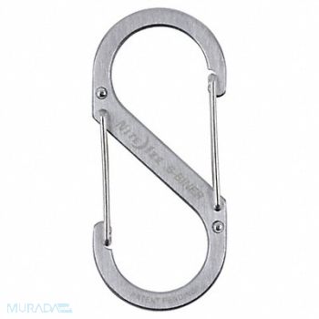NITE IZE Double Gated Carabiner 3-1/2 in Silver, 2EVL4