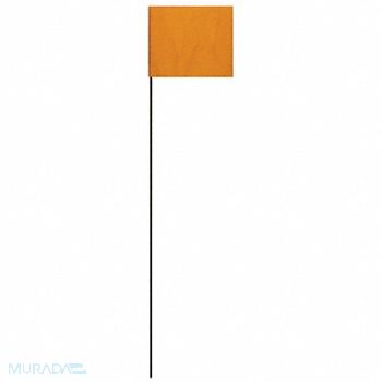 HY-KO PRODUCTS Marking Flag Orange Solid Pattern PK25, 52ZW66