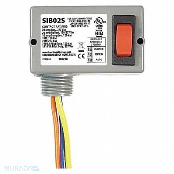 FUNCTIONAL DEVICES INC / RIB Prewired Rocker Switch SPDT 20A@277VAC, 21AM51