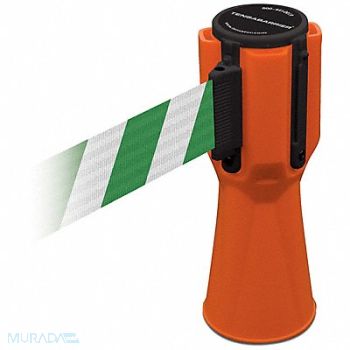 TENSABARRIER Tensacone Topper Orange Belt Green/White, 3YJA4