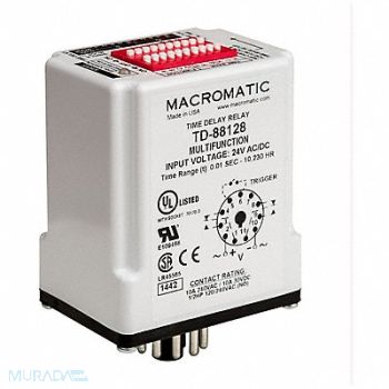MACROMATIC H7781 Time Delay Relay 120VAC/DC 10A SPDT, 6MPP3