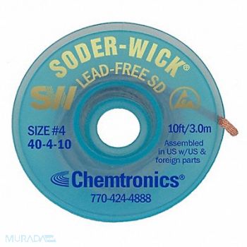 CHEMTRONICS No.4 Desoldering Wick, 24JY85